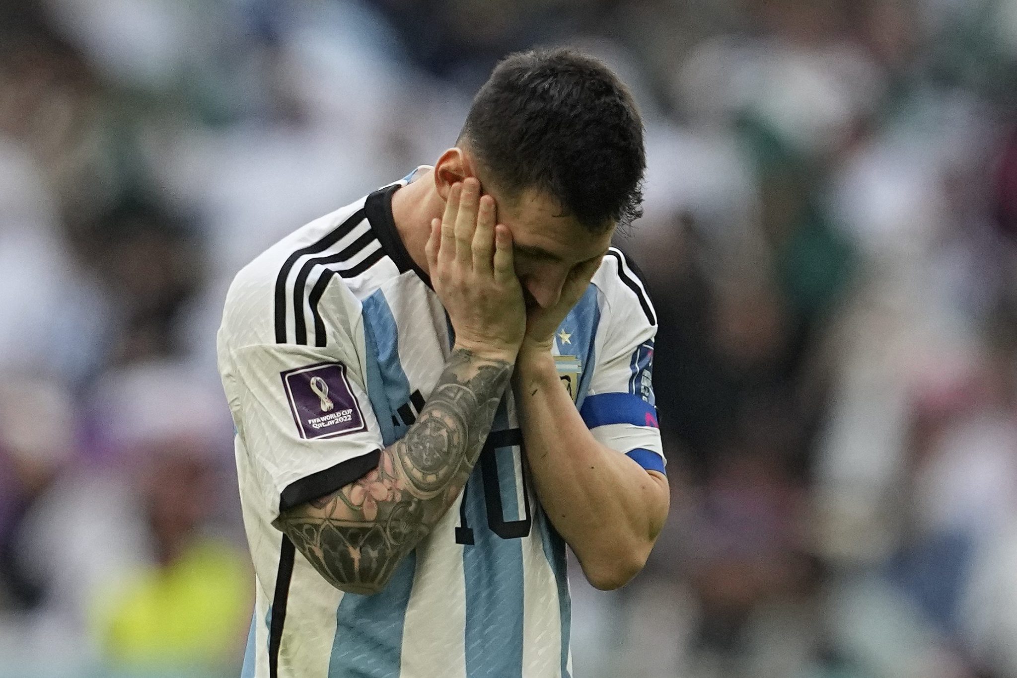 Messi en la derrota de Argentina ante Arabia Saudí en Catar