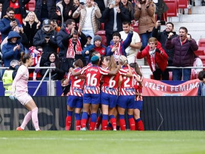 Celebración gol Marta Cardona Atlético de Madrid Femenino