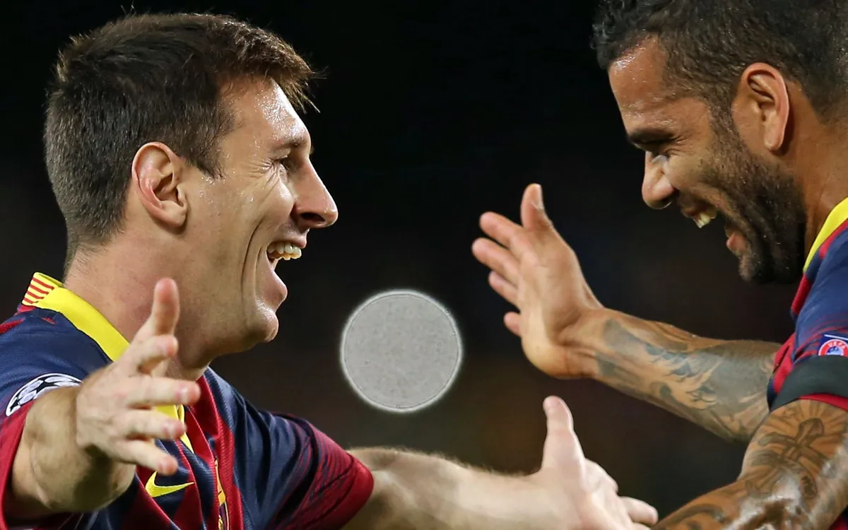 Leo Messi y Dani Alves Barcelona Barça PSG 