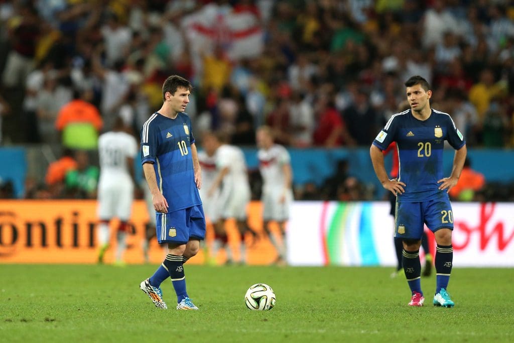 Agüero vio como su sueño de ganar un Mundial se esfumaba de sus manos ante Alemania en 2014.