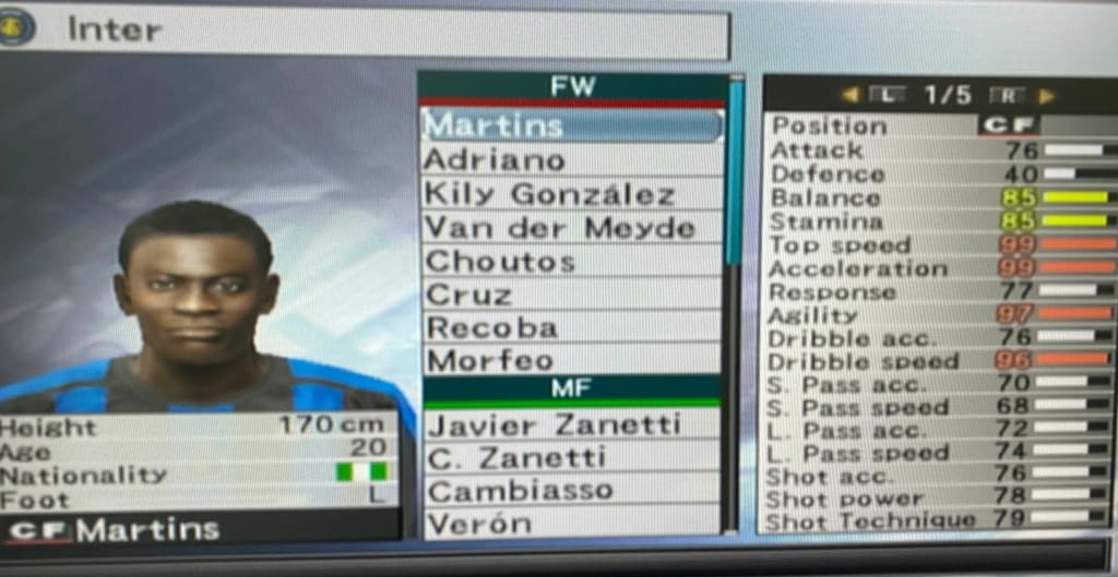 Obafemi Martins - Pro Evolution Soccer